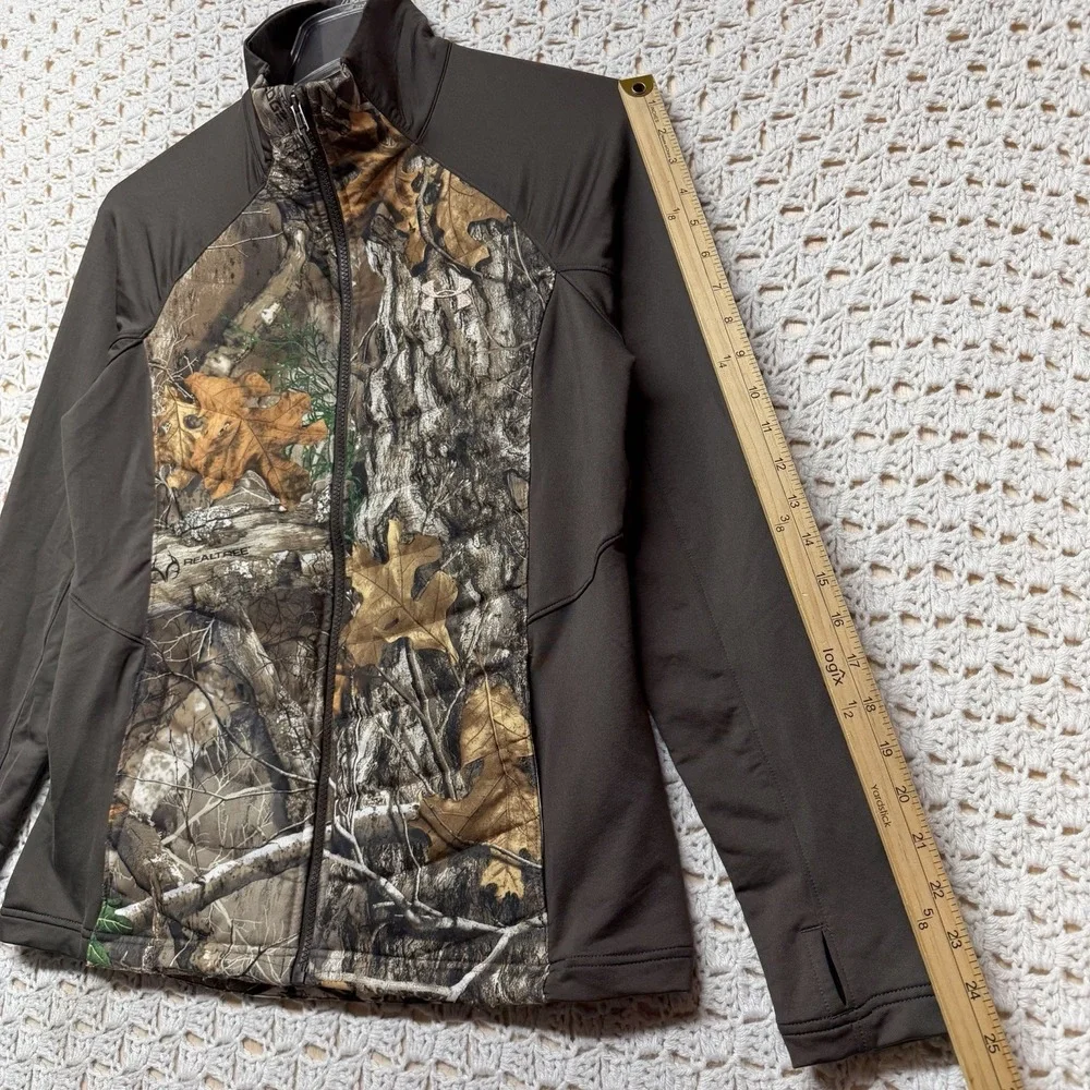 Under Armor Real Tree Jacket Women Sz L Camouflage Full Zip Materiaux Neufs - Picture 4 of 15